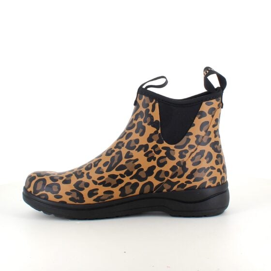 Green Comfort gummistøvel i leopardmønster med svangstøtte
