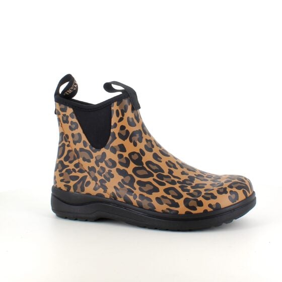 Green Comfort gummistøvel i leopardmønster med svangstøtte