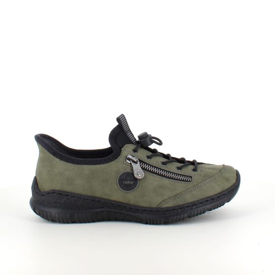 Olivengrønn Rieker slip-on joggesko