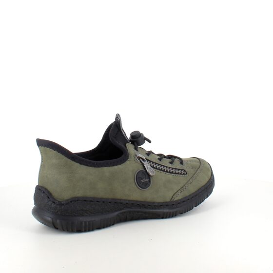 Olivengrønn Rieker slip-on joggesko