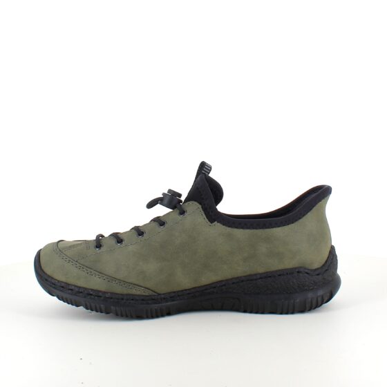 Olivengrønn Rieker slip-on joggesko